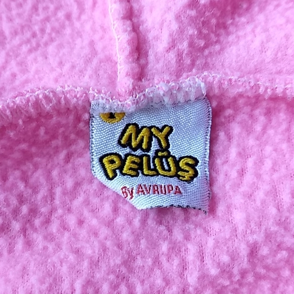 Vintage Pink Argyle Elephant Fleece Vest - Picture 5 of 15